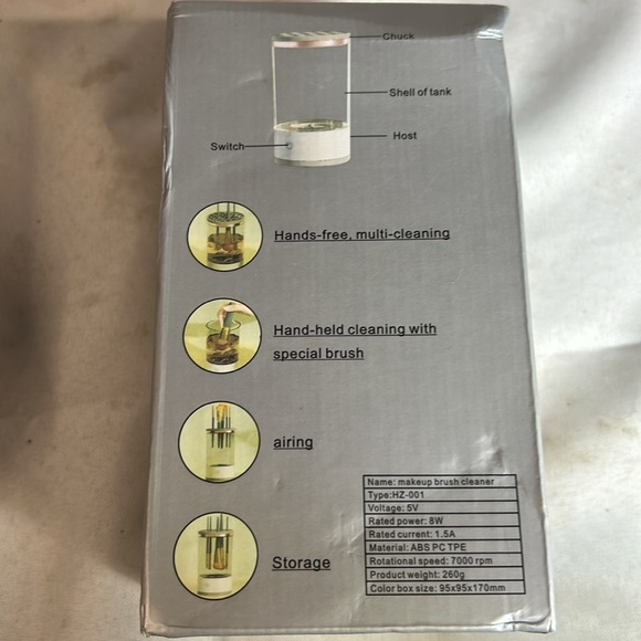 Eleganiiii Brush Cleaner Machine-Electric White Transparent NWT - Picture 8 of 10